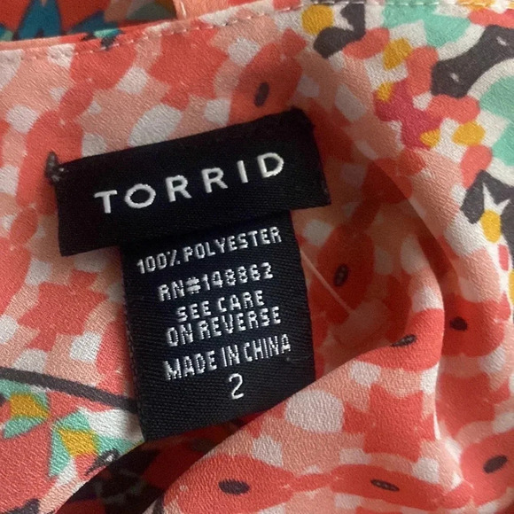 Torrid Mosaic Print Layered Criss Cross Back Cami Boho Print Layered size 2X - Picture 10 of 10